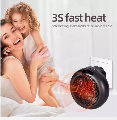 Electric 900W LED Display 3S Fast Heating Ceramic Mini Heater with Adjustable Thermostat
