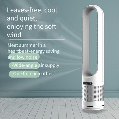 Smart Home Standing Electric Air Cooling Fan with Large Vertical Bladeless Design 50 Inch