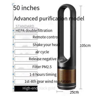 Effective Household Portable Air Cooler Fan Bladeless Cooling Electric Fan for Summer