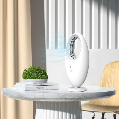Portable Electric Desk Fan Rechargeable Mini USB Bladeless Table Fan ABS PC Tower Fan