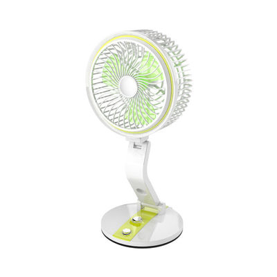 Red Rechargeable Table Personal Space USB Mini Portable Fan with LED Light for Home Office