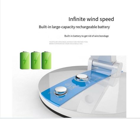 Protable Mini Small Popular Rechargeable Hand Fan With LED Light and Adjustable Speed