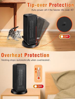 Household Vertical Electric Heater with Quick Heating Waterproof  Function