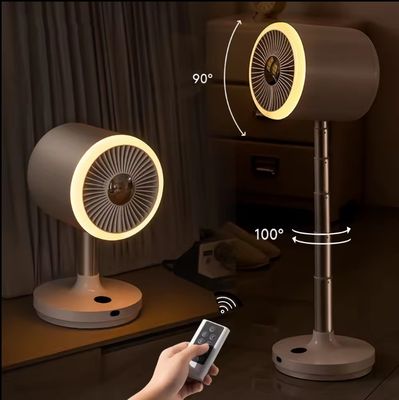 Power Source usb Rechargeable Floor Standing Fan With Light Portable Desk Table Fan