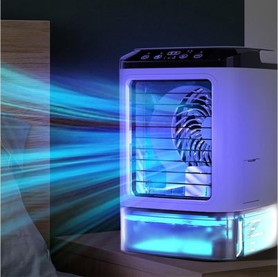 7 Colors Led Light Air Cooler With Spray Mist Function For Hotel Room Cooling Solution