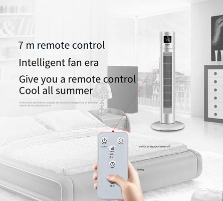 Household Vertical Tower Fan with Leafless Design and 1-12 Hour Timer Setting Function
