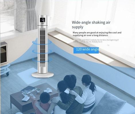 Household Vertical Tower Fan with Leafless Design and 1-12 Hour Timer Setting Function
