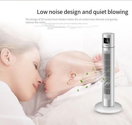 Household Vertical Tower Fan with Leafless Design and 1-12 Hour Timer Setting Function