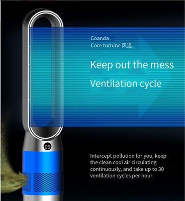 Large Vertical Bladeless Fan Air Purifier Fan App-Controlled Remote Control Home Smart