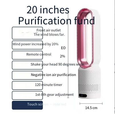 20 Inch Timer 2 Hours Bladeless Fan with Touch Screen and Air Circulation Technology