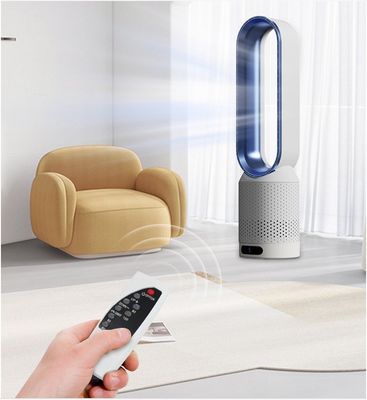 Commercial Electric Tower Fan with Touch Screen Remote Control and Bladeless Design
