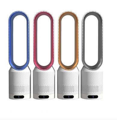 Commercial Electric Tower Fan with Touch Screen Remote Control and Bladeless Design