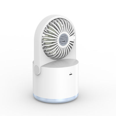 3 Speeds Adjustment USB Charging Quiet Desktop Small Fan with Spray Mini Humidifier