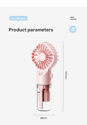 Household USB 18650 Lithium Battery Powered Water Mist Fan for Home Travel Office