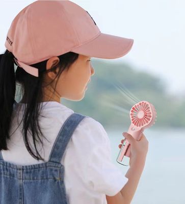 4 Speed Setting Handheld Fan with Humidifying Spray Mode USB Charging and 18650 Battery