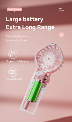 Portable Mini Handheld Fan 4 Speed Settings Rechargeable and 2-8 Hours Working Time