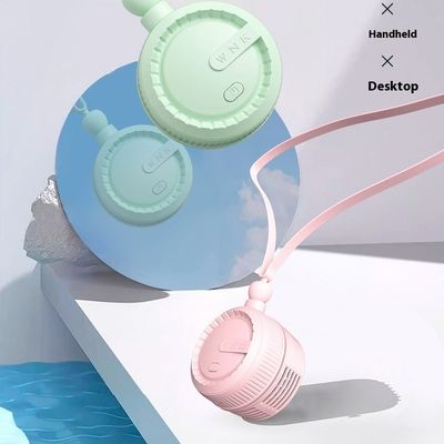 Portable Bladeless Neck Fan for Outdoor without Rotary Vane and Rechargeable Battery