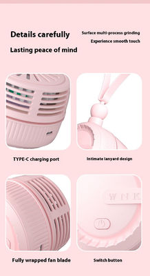 Electric Power Source Compact 64*64*48mm Hanging Neck Ceiling Fan for High Air Volume