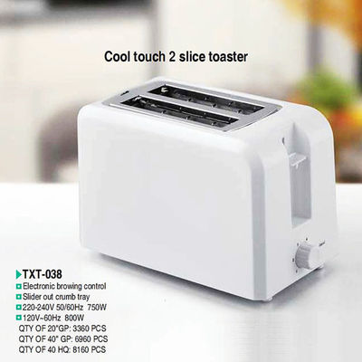 Hotel Room Service Stainless Steel Electric Toaster with Variable Browning Control