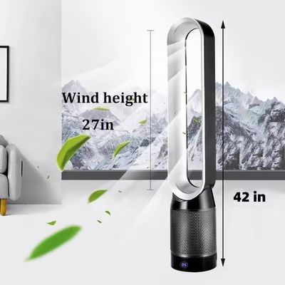 Household 42-inch Air Cooling Bladeless Tower Fan with Air Purifier and Performance