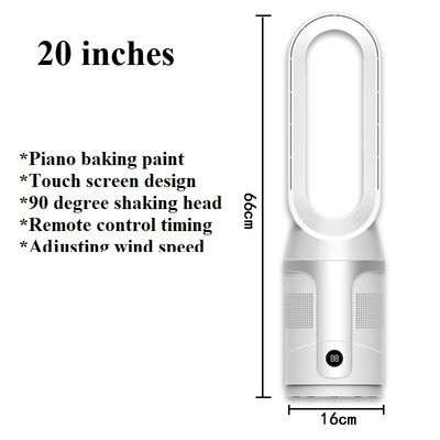 20 Inch Bladeless Cooling Heater Tower Fan with Hepa Air Purifier NO Adjustable Height