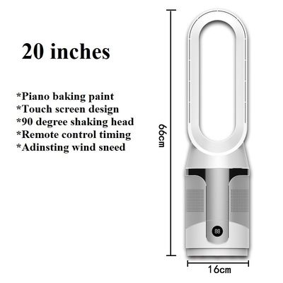 20 Inch Bladeless Cooling Heater Tower Fan with Hepa Air Purifier NO Adjustable Height