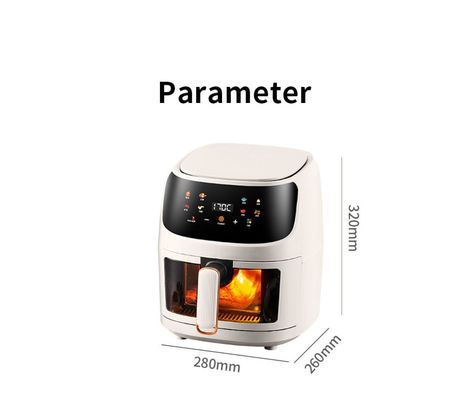 Stainless Steel Electric Heating Air Fryer with High Firepower and Touch Screen