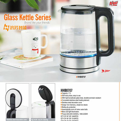 HY-GL 1.6-2.0L Electric Glass Kettle and Mechanical Control