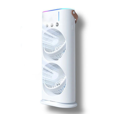 Household White Dual Fan Air Cooler with Remote Control and Cooling Function