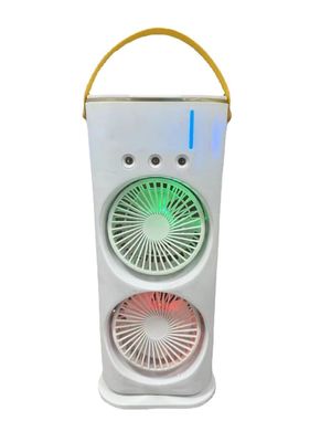 Household White Dual Fan Air Cooler with Remote Control and Cooling Function