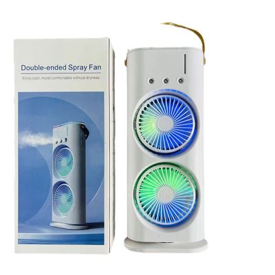 Double Head Spray Fan Humidifying Refrigeration Air Conditioner for Desktop Cooling