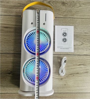 Double Head Spray Fan Humidifying Refrigeration Air Conditioner for Desktop Cooling