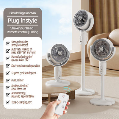 FLOOR Installation 4000mA USB Rechargeable Floor Standing Fan with Adjustable Height