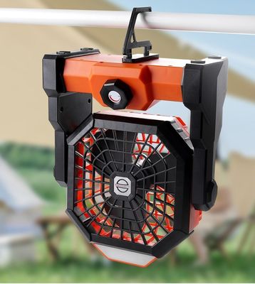 6-inch Portable Outdoor Rechargeable Ceiling Fan with LED Light and NO Remote Control