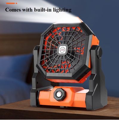 6-inch Portable Outdoor Rechargeable Ceiling Fan with LED Light and NO Remote Control
