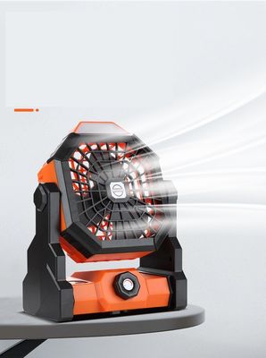 Summer Portable Outdoor Rechargeable Battery Camping Fan with LED Light Private Mold NO