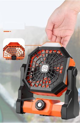 Summer Portable Outdoor Rechargeable Battery Camping Fan with LED Light Private Mold NO