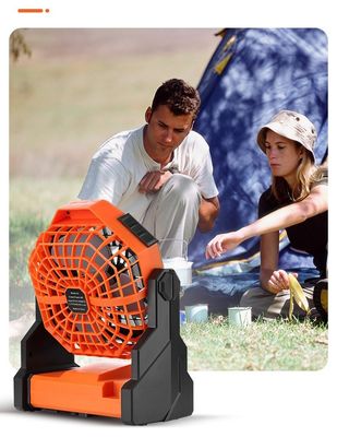 Portable 6-inch Wind Rechargeable Outdoor Tent Camping Fan With Lighting and Durable