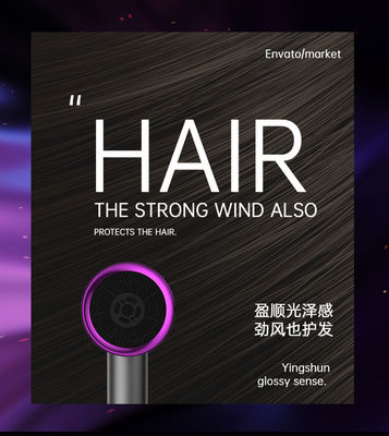 Blue Light Super Hairdryer Ionic Professional Salon Blow Dryer Function Drying Hair