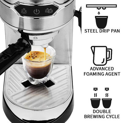Portable Electric Espresso Coffee Machine Made of Stainless Steel for Home and Office