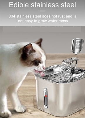 OEM 2.2l Stainless Steel Cat Water Feeder Electric Smart Pet Water Dispenser Logo OEM