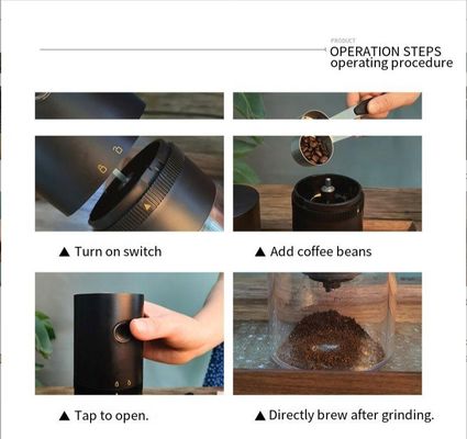 450g Capacity Household Portable Coffee Bean Grinder with USB Power and USB Charging