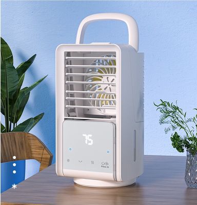 USB Water Cooling Fan Small Table Air Cooler with 3 Wind Modes Low/Med/High 14*14*26CM