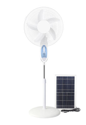 Remote Control 16 inch Portable Vertical Solar Fan with LED Light Bulbs and Panels