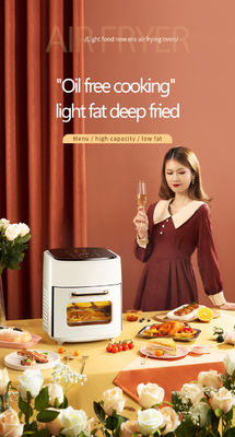 NO App-Controlled 1400W Stainless Steel Air Fryer Toaster Oven with Visible Window