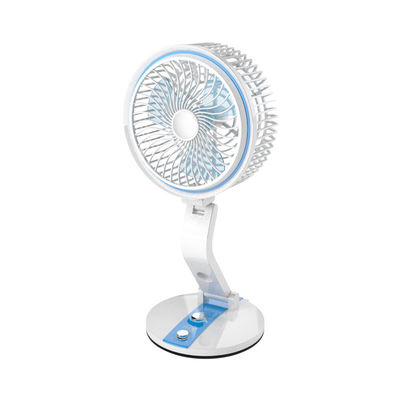 USB Battery Charge Portable Folding Table Fan With Cooling Air Function And LED Light