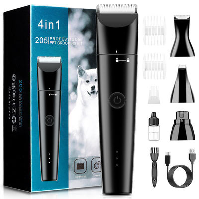 20*10*6.2cm 4 In 1 USB Rechargeable Electric Pet Grooming Kit for Dog Cat Hair Trimmer