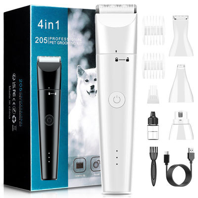 20*10*6.2cm 4 In 1 USB Rechargeable Electric Pet Grooming Kit for Dog Cat Hair Trimmer