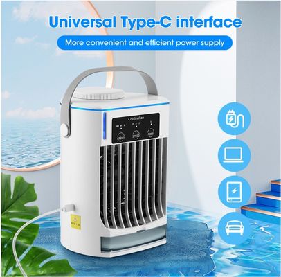 Electric Mini Air Conditioner Portable Cooler Fan for Office Table 2 Pc Water Cooling