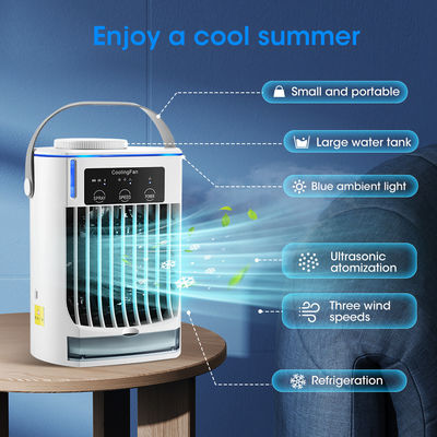 Foldable Mini Portable Air Conditioner with Spray Humidify and USB Water Cooling Fan